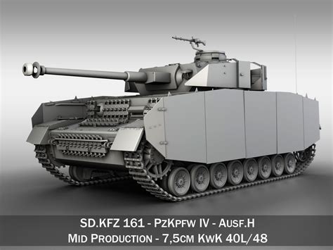 Sd Kfz 161 Pzkpfw Iv Panzer 4 Ausf H 3d Model