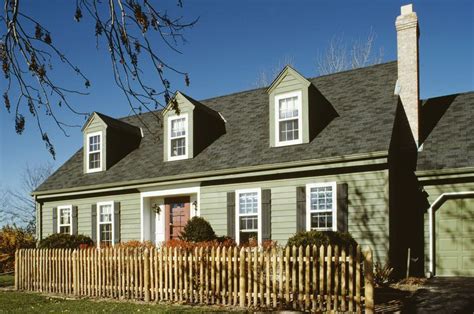 Green Cape Cod Style With 3 Dormers 5 Bay Facade With Entryway