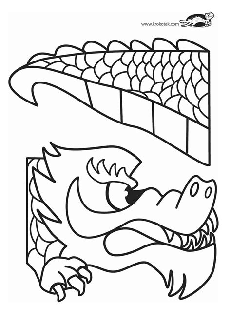 Printable Chinese Dragon Craft Template