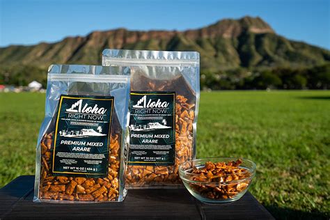 Aloha Right Now Premium Mixed Arare Rice Crackers Mochi Crunch Japanes