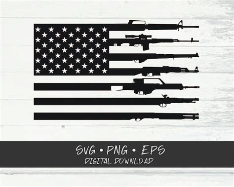 Gun Flag SVG Cricut Cut Files SVG Shirt SVG Etsy