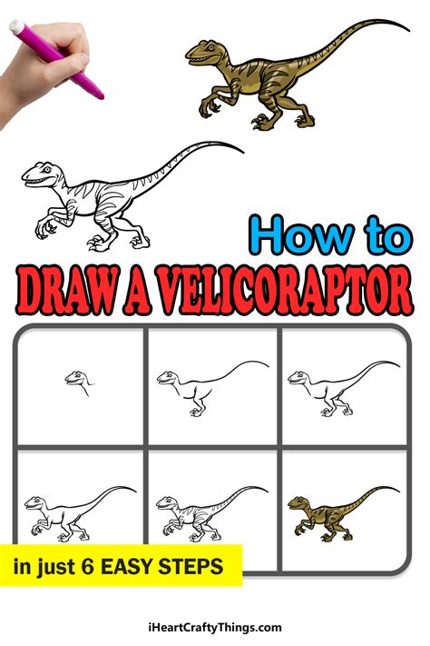 How To Draw A Velociraptor Step By Step Easy Frazer Youlp1958