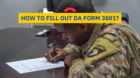 How To Fill Out Da Form 3881