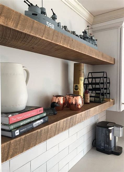 Large Rustic Reclaimed Wood Shelves Barnwood Floating Shelf Rustic