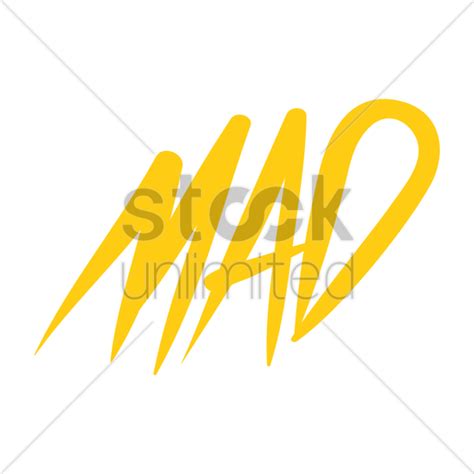 Text With The Word Mad Vector Image 1273053 Stockunlimited