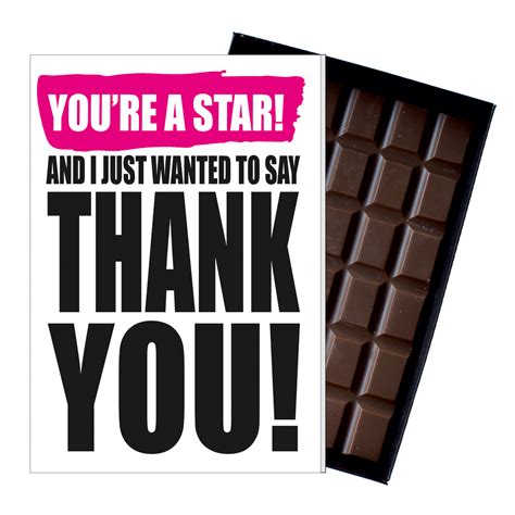 Check spelling or type a new query. Thank You Gift Present to say Thanks Chocolate Greeting Card for Him or Her IYF198 - Life's Wicked