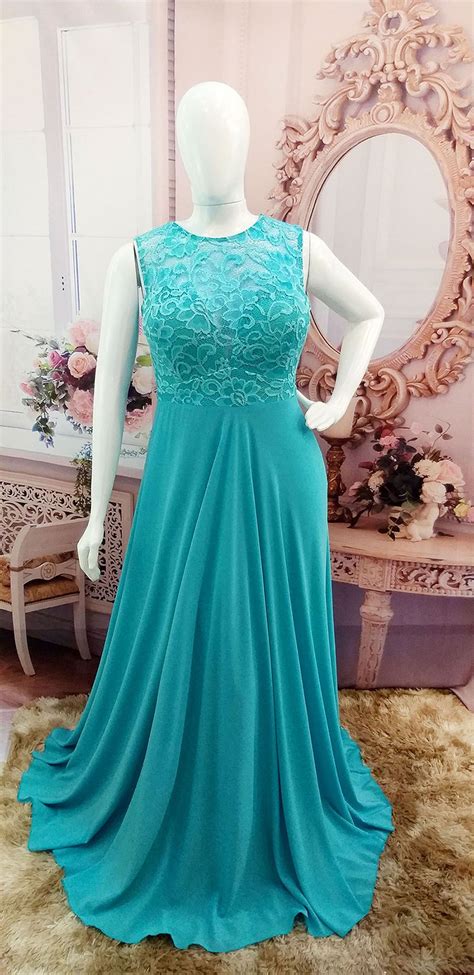 Vestido Festa Azul Tiffany Plus Size Madrinha Casamento Grife Velasco