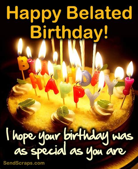 Top Belated Birthday Images Greetings And Pictures For Whatsapp Sendscraps