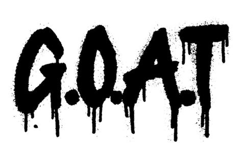 Premium Vector Greatest Of All Time Or Goat Words Typography Graffiti