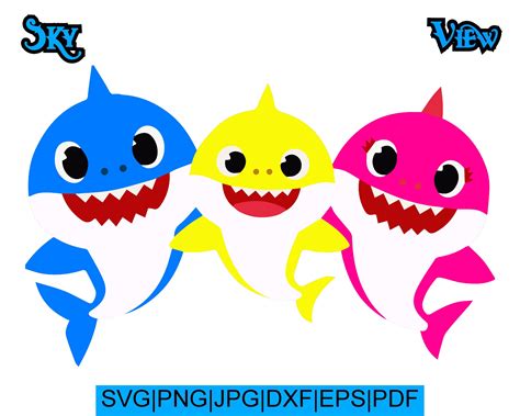 Baby Shark Svg, digital download or for cricut, silhouette, vector file