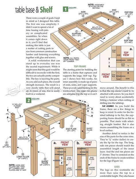 Build this table from one sheet of plywood. #996 Plywood Cutting Table Plans • WoodArchivist