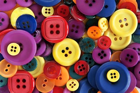 Brightly Colored Sewing Buttons Stock Image Image Of Macro