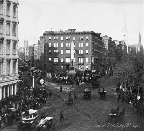 Aerial View Of General Worth Square Nyc In 1865