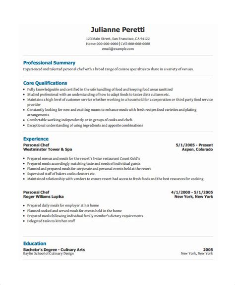 Personal Resume Template 12 Free Word Pdf Document Download