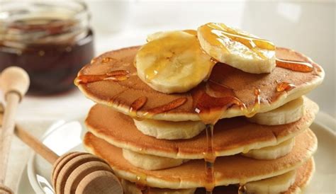Puffy Pancakes With Banana Maple Sauce Egglands Best