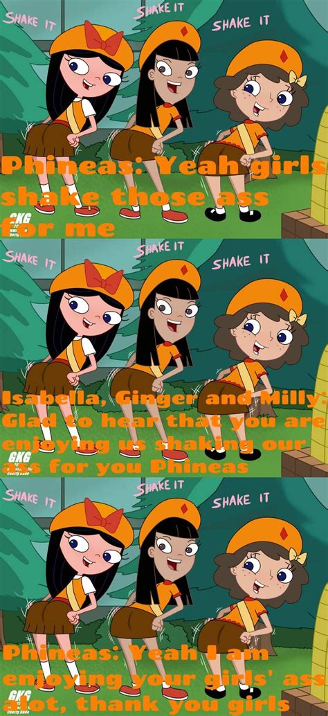 phineas loves isabella ginger and milly shake ass by gassycosmoisgone on deviantart