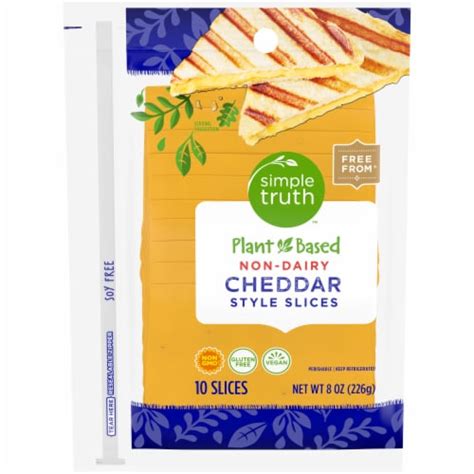 Simple Truth Plant Based Non Dairy Cheddar Style Slices 10 Ct 8 Oz