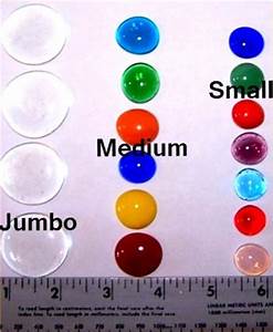 Size Chart Flat Marbles