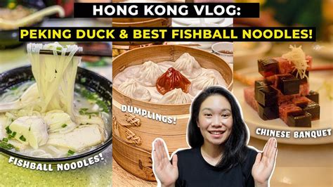 Hong Kong Weekly Vlog Peking Duck Pancakes Best Fishball Noodle Soup