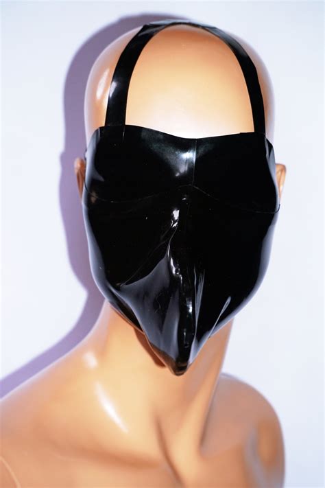 Boom Latex Breathplay Mask Halfmask Blindfold Blindfoldmask Etsy Canada