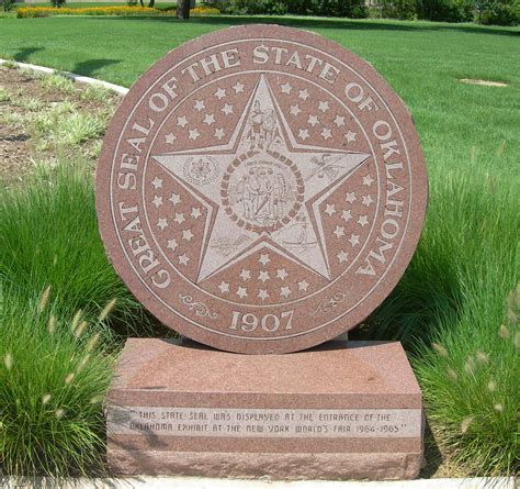 Seal Of Oklahoma State Symbols Usa