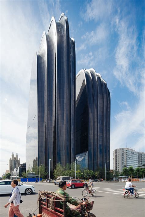 New Images Capture Mads Rock Shaped Chaoyang Park Plaza Free Cad