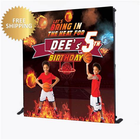 Sports Backdrop Basketball Backdrop Sports Banner Birthday Backdrop