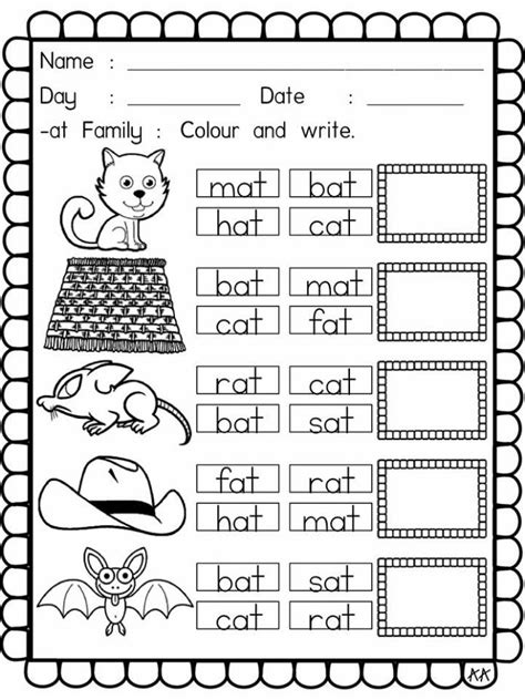 Latihan Worksheet Lembaran Kerja Bahasa Inggeris Prasekolah Lembaran