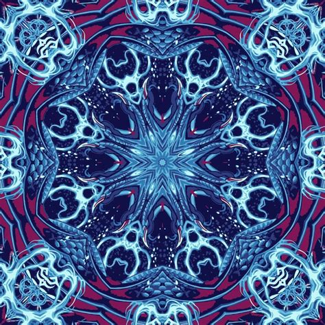 Premium Vector Vivid Beautiful Abstract Mandala Pattern For Background With Blue