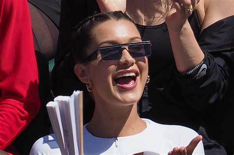 Bella Hadid Wears Her Tennis Whites To The French Open Bella Hadid