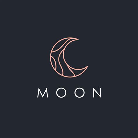 Simple Moon Logo Elegant Crescent Moon And Star Logo Design Line Icon