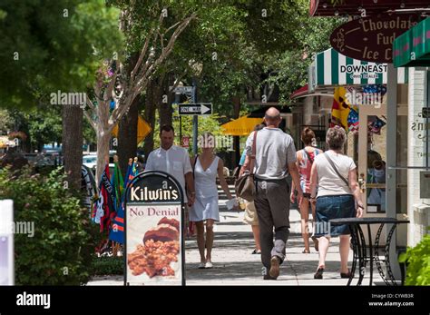 Street Scene In Downtown Winter Park Florida Stock Photo Alamy