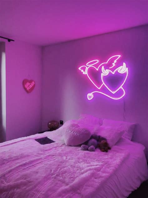 Neon Bedroom Cute Bedroom Decor Room Design Bedroom Neon Lights Bedroom E Girl Room Decor