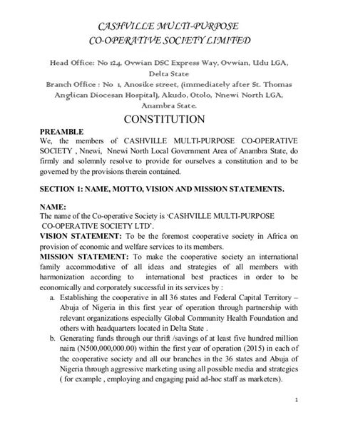 Constitution Template Carinewbi