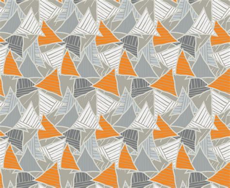 Triangles Gray And Orange Striped Stock Vector Illustration Of