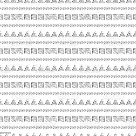 Seamless Vector Pattern Black And White Geometrical Background With