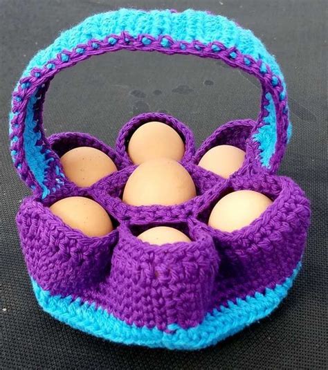 Beautiful Crochet Egg Collecting Baskets Makes Your Daily Off