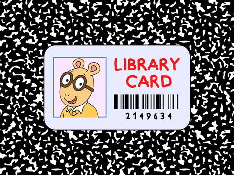Arthur Library Card Sticker Pbs Library Card Sticker Arthur Etsy