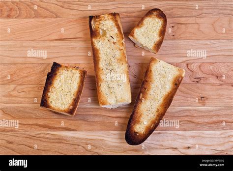 Toasted Baguette Slices Stock Photo Alamy