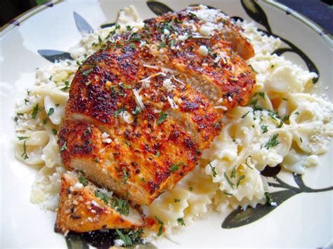 Preheat the oven to 200c/400 degrees f. Blackened Chicken with Roasted Garlic Alfredo | Plain Chicken®