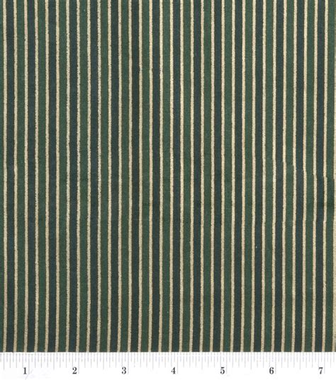 Metallic Gold Stripe On Green Holiday Cotton Fabric Joann Holiday