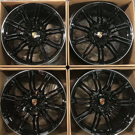 22 Porsche Cayenne S Turbo Gts 2018 19 Hybrid Wheels Rims Glossy Black