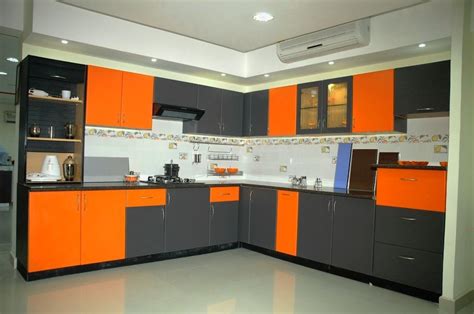 Modular small kitchen design with wooden cabinets. Simple Indian Modular Kitchen Designs | Kitchen decor ...