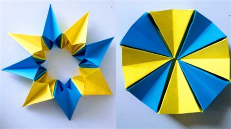 Diy How To Fold An Easy Origami Magic Circle Fireworks طريقة صنع نجمة