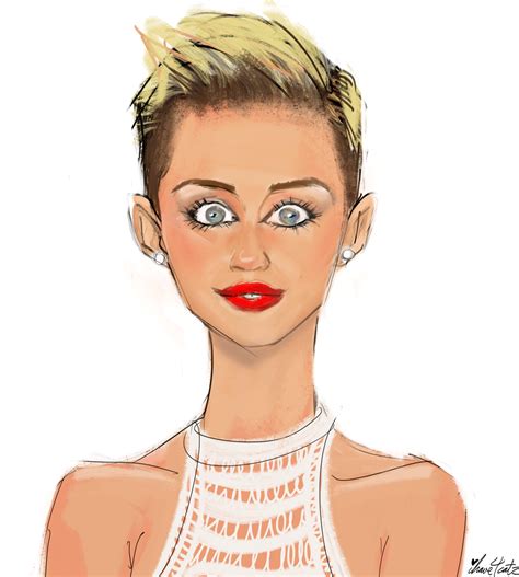 Miley Cyrus So Cool Her Eyes Blink Celebrity Caricatures
