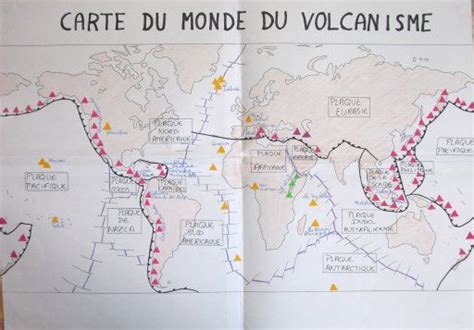 Carte Du Monde Des Volcans Voyages Cartes