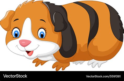 Cartoon Cute Guinea Pig Royalty Free Vector Image