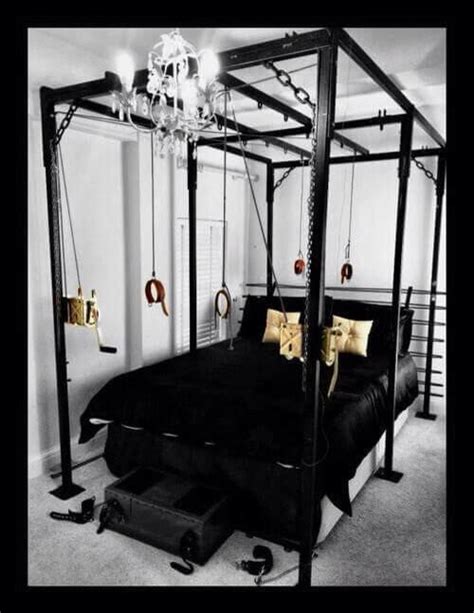 bondage bed dungeon furniture bedroom ideas pinterest playrooms room and dark