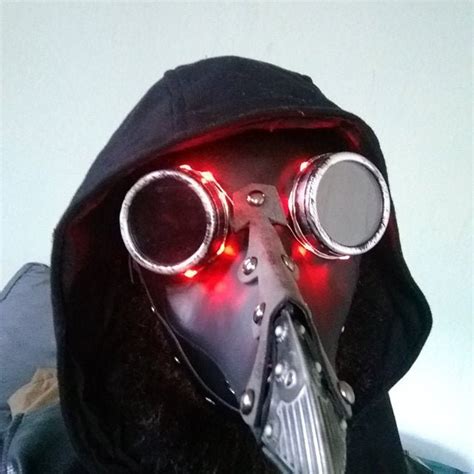 Led Plague Doctor Mask Led Face Mask Bird Mask Steampunk