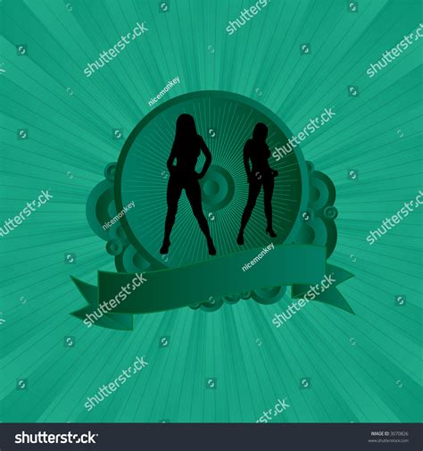 contempary shield two sexy women on stock vector royalty free 3070826 shutterstock